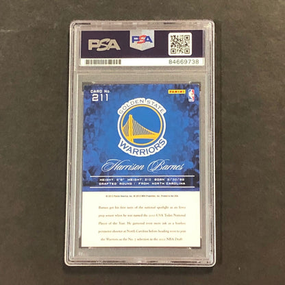 2012-13 Panini Prestige #211 Harrison Barnes Signed Card PSA Slabbed Warriors