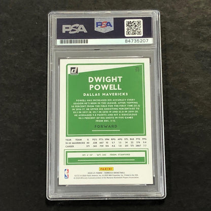 2020-21 Donruss Panini #30 Dwight Powell Card PSA Slabbed Mavericks