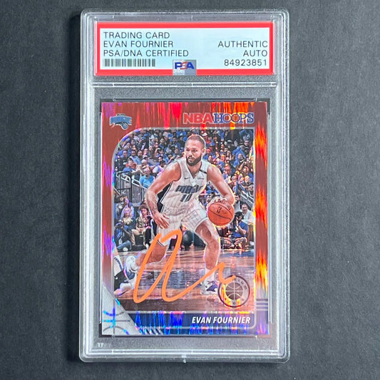 2019-20 Panini NBA Hoops #139 EVAN FOURNIER Signed Card AUTO PSA Slabbed Magic