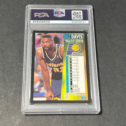 1993-94 Fleer #89 Dale Davis Signed Card PSA Slabbed Pacers