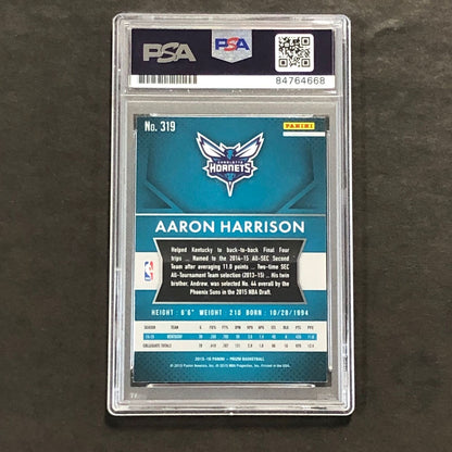 2015-16 Panini Prizm #319 Aaron Harrison Signed Card AUTO PSA/DNA Slabbed RC Hor