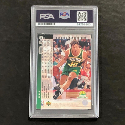 1995 Upper Decker #243 Sarunas Marciulionis Signed Card AUTO 10 PSA Slabbed Supe