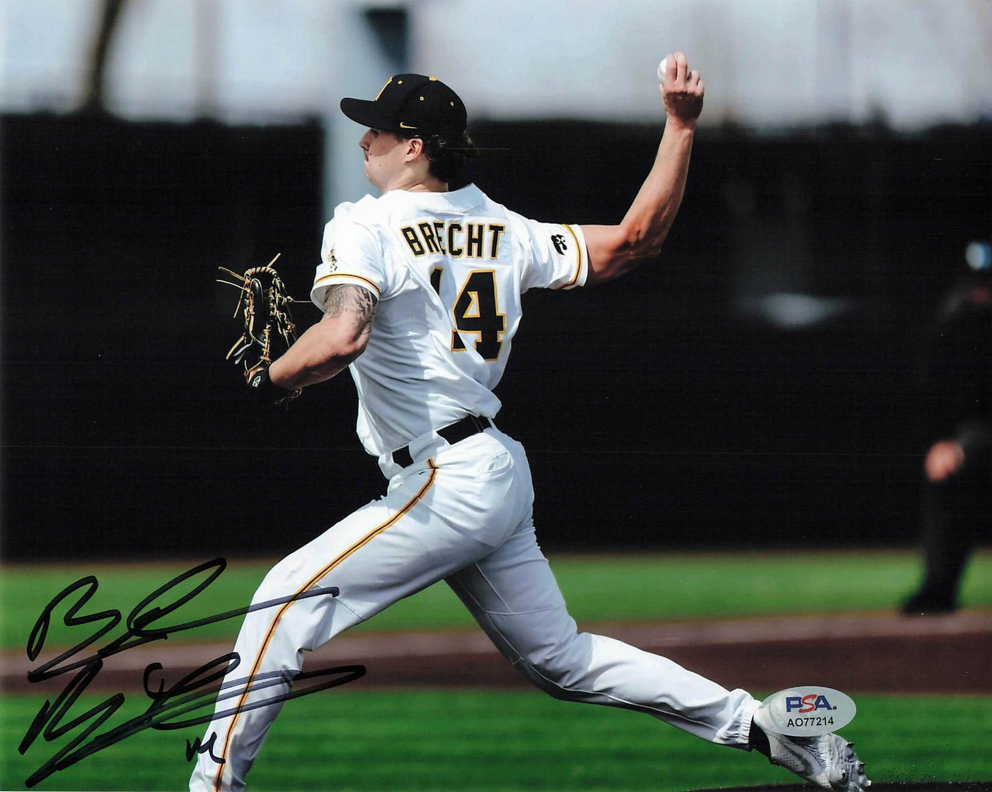Brody Brecht Signed photo PSA Iowa Hawkeyes
