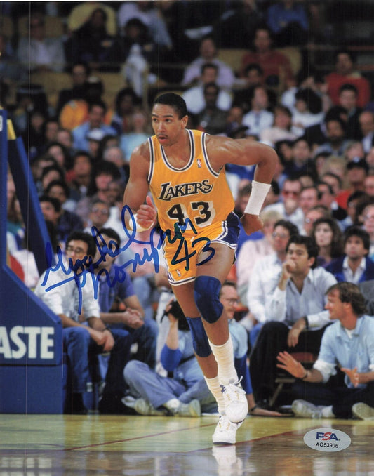 Mychal Thompson signed 8x10 photo PSA/DNA Los Angeles Lakers Autographed