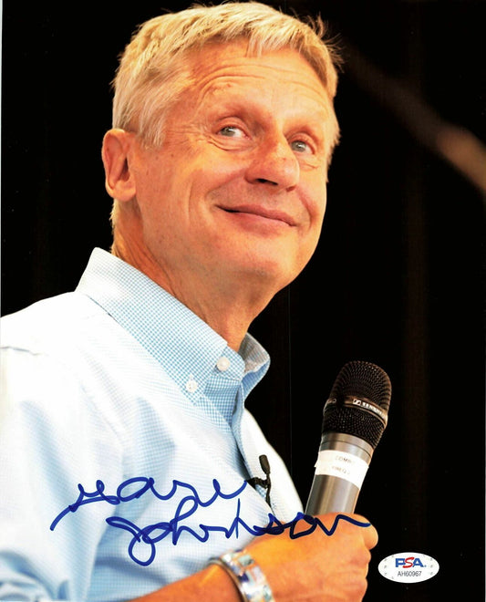 Gary Johnson signed 8x10 Photo PSA/DNA Autographed Politician