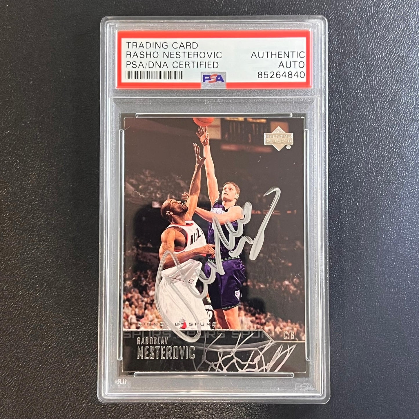 2003-04 Upper Deck #257 Radoslav Nesterovic Signed Card Auto PSA Slabbed Spurs