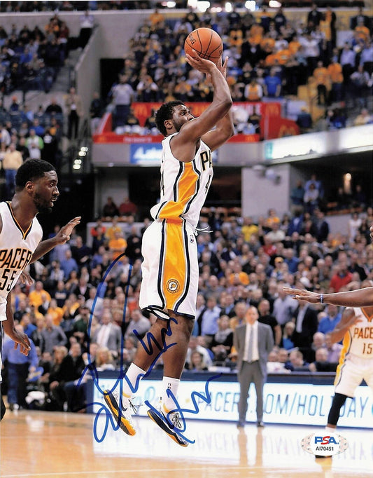 SOLOMON HILL signed 8x10 photo PSA/DNA Pacers Autographed