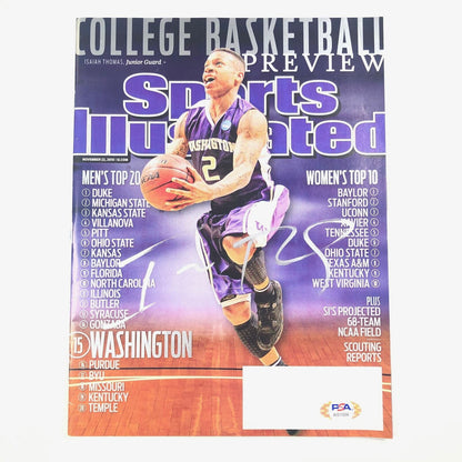 Isaiah Thomas signed SI Magazine PSA/DNA Washington Huskies Autographed