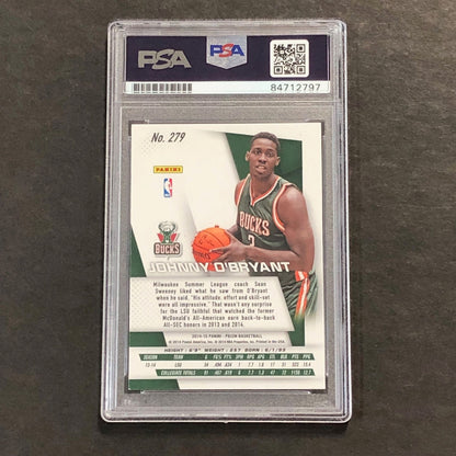 2014-15 Panini Prizm #279 Johnny O'Bryant Signed Card AUTO PSA/DNA Slabbed RC Bu