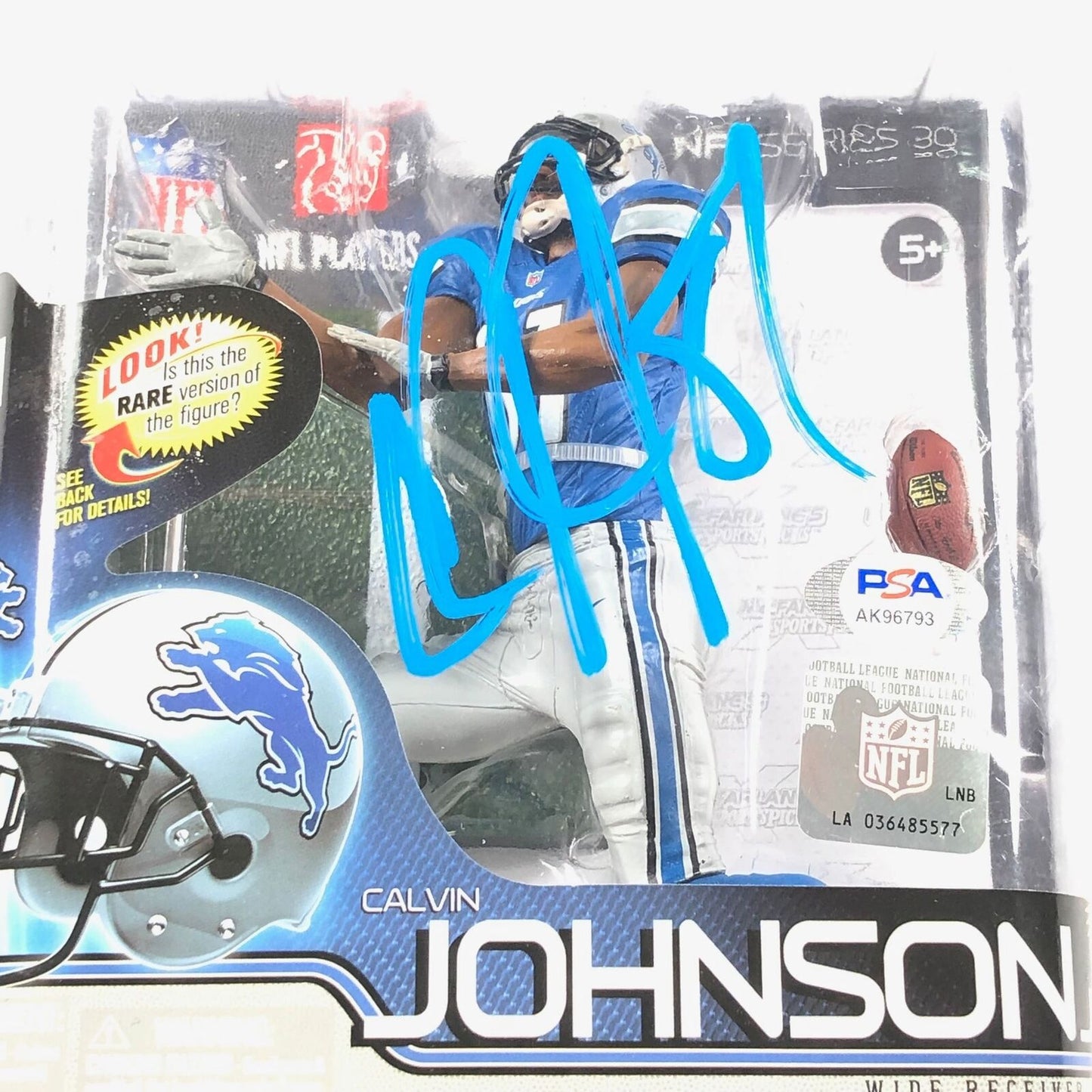 Calvin Johnson signed toybox PSA/DNA Detroit Lions autographed