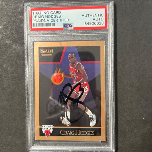 1990-91 Skybox #40 Craig Hodges Signed Card AUTO PSA Slabbed Bulls