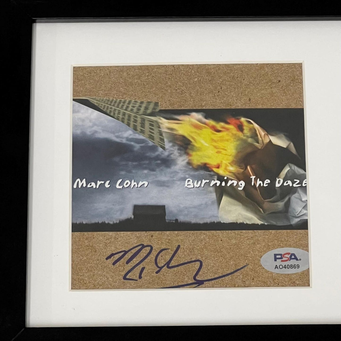 Marc Cohn Signed Burning the Daze CD Cover Framed PSA/DNA Autographed Musician