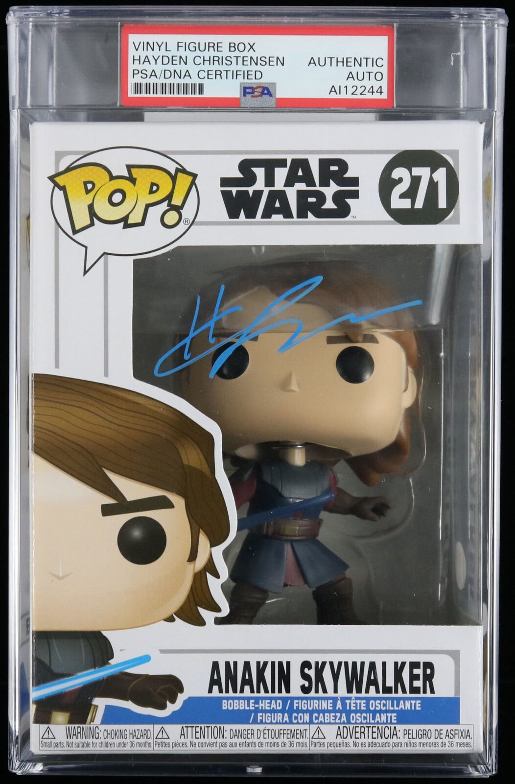 Hayden Christensen Signed Anakin Skywalker Funko Pop PSA/DNA Encap Star Wars