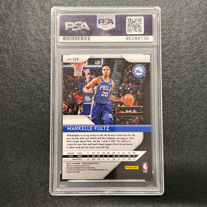 2018-19 Panini Prizm #229 Markelle Fultz Signed Card PSA Slab RC 76ers