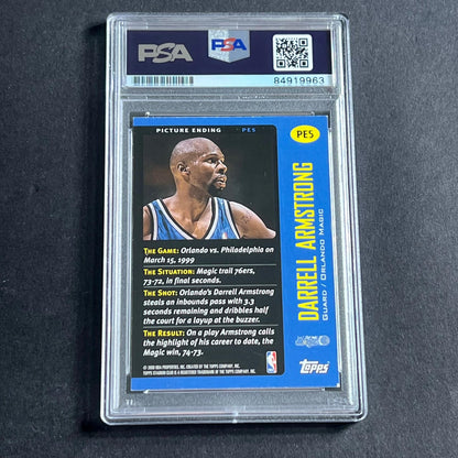 1999-00 Stadium Club #PE5 Darrell Armstrong Signed Card AUTO PSA Slabbed Magic