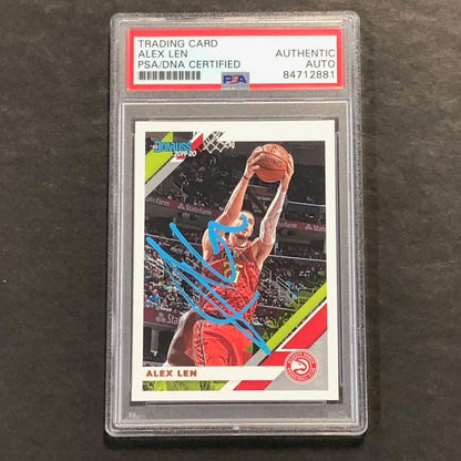 2019-20 Panini Donruss Basketball #7 Alex Len Signed Card AUTO PSA Slabbed Hawks