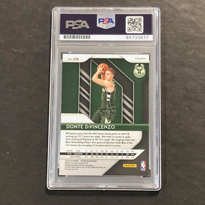 2018-19 Panini Prizm #246 DONTE DIVINCENZO Signed Card AUTO 10 PSA/DNA Slabbed R