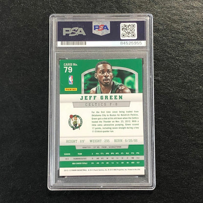 2012-13 Panini Basketball #79 Jeff Green Signed Card AUTO PSA/DNA Slabbed Celtic