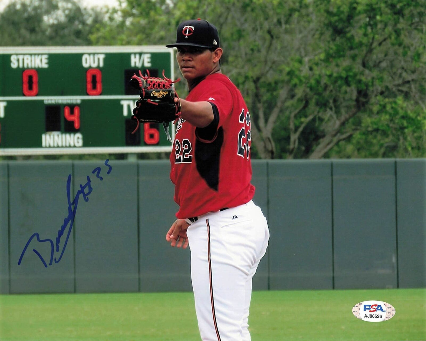 Brusdar Graterol signed 8x10 photo PSA/DNA Minnesota Twins Autographed