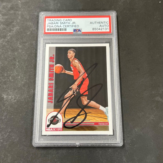 2022-23 Panini Hoops #283 Jabari Smith Jr Signed Card AUTO PSA RC Slabbed Housto