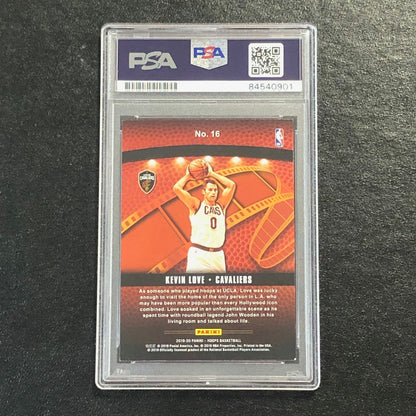 2019-20 NBA HOOPS LIGHTS CAMERA ACTION #16 Kevin Love Signed Card AUTO PSA Slabb
