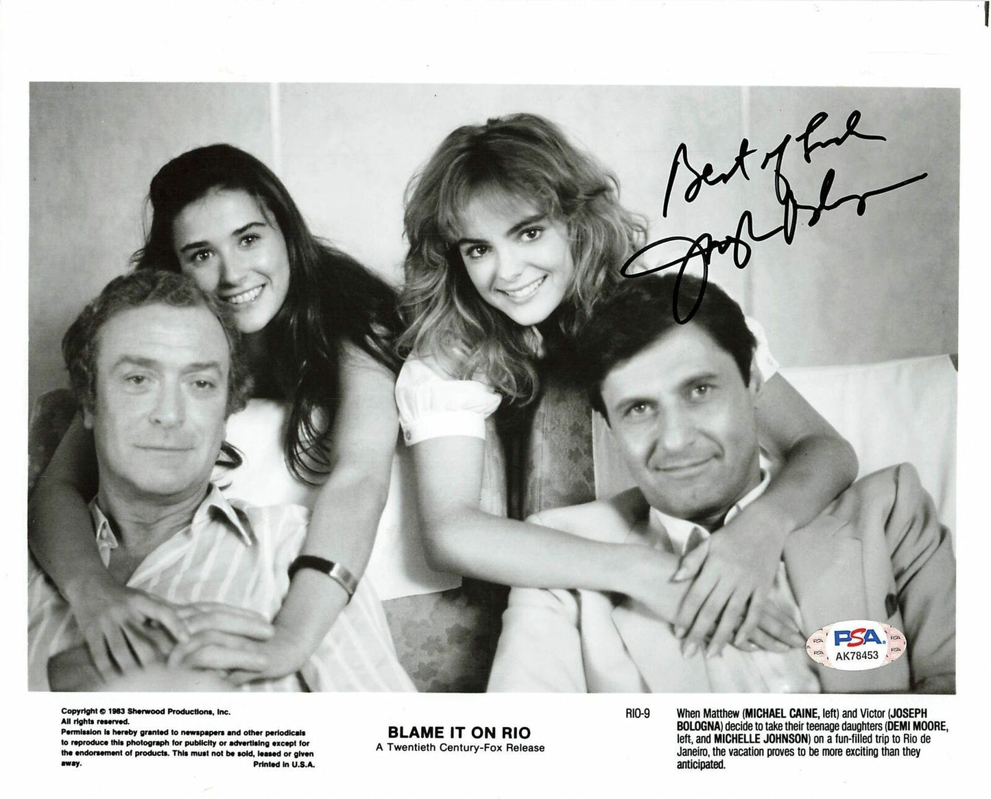 JOSEPH BOLOGNA signed 8x10 photo PSA/DNA Autographed