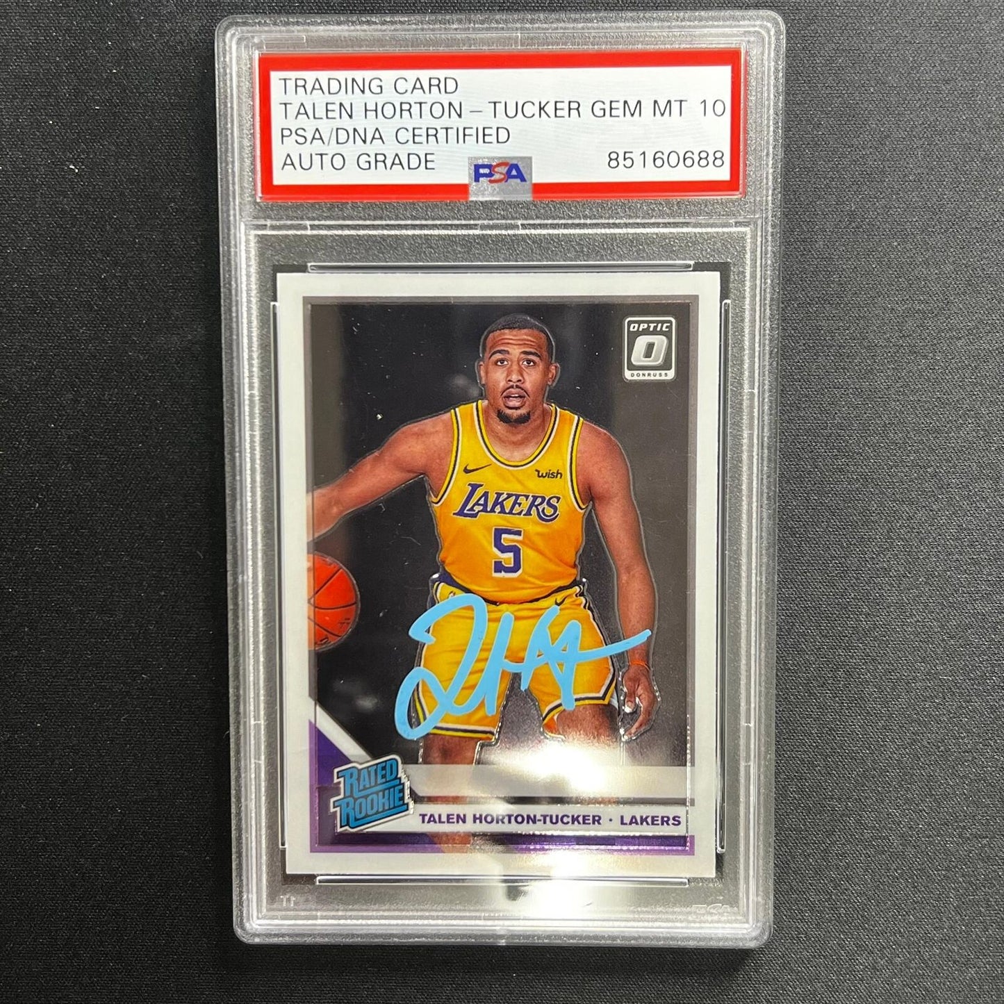 2019-2020 Panini Donruss Optic Rated Rookie #151 Talen Horton-Tucker Signed Card