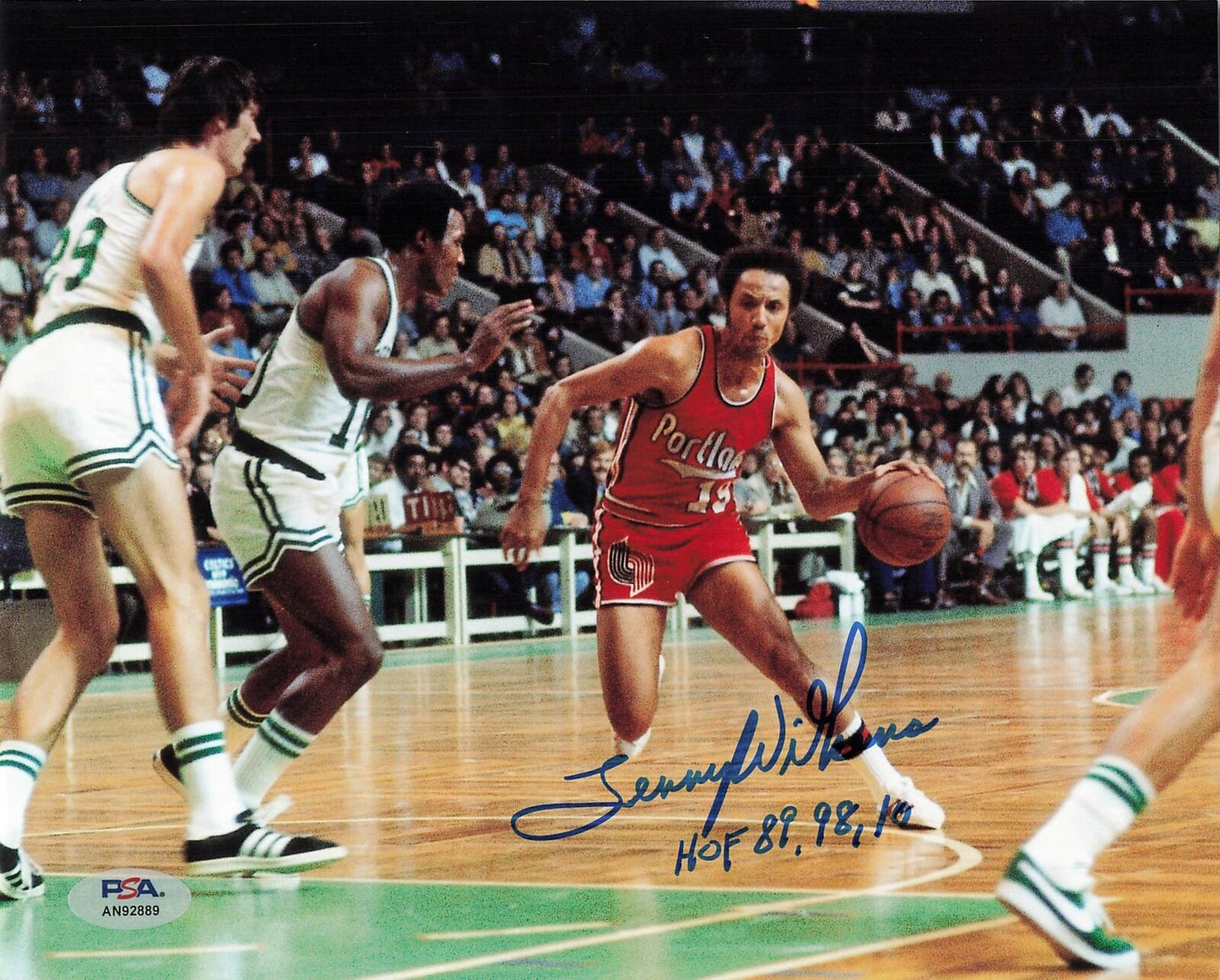 LENNY WILKENS signed 8x10 photo PSA/DNA Portland Trailblazers Autographed