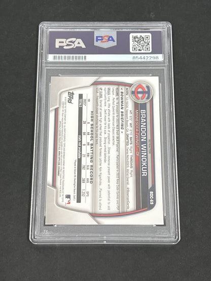 2023 Topps Chrome First Bowman #BDC-69 Brandon Winokur signed Card PSA Auto 10