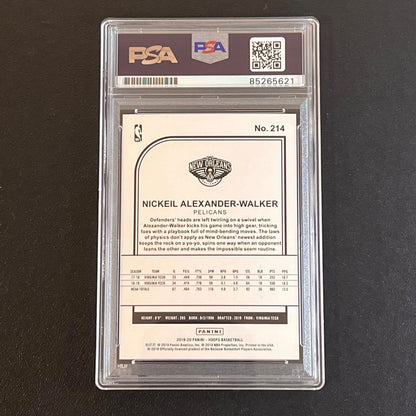 2019-20 NBA Hoops #214 Nickeil Alexander Walker Signed Card AUTO PSA Slabbed RC