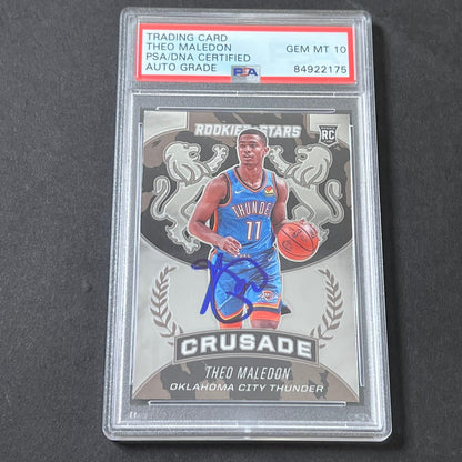 2020-21 Panini Chronicles #527 Theo Maledon Signed Card AUTO 10 PSA Slabbed RC T