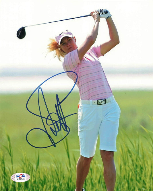 Suzann Pettersen signed 8x10 photo PSA/DNA Autographed Golf