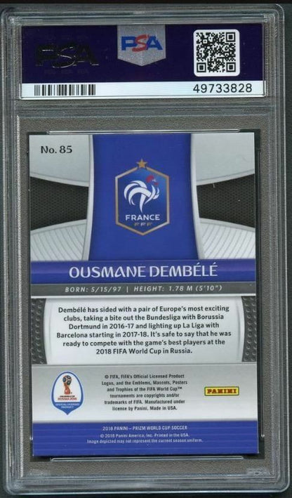 2018 Panini Prizm World Cup #85 Ousmane Dembele PSA 9 Mint