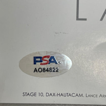 Lance Armstrong signed Poster PSA Autographed Tour De France