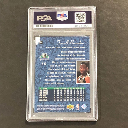 1999-00 SP Authentic #48 Terrell Brandon Signed Card AUTO PSA/DNA Slabbed Timber