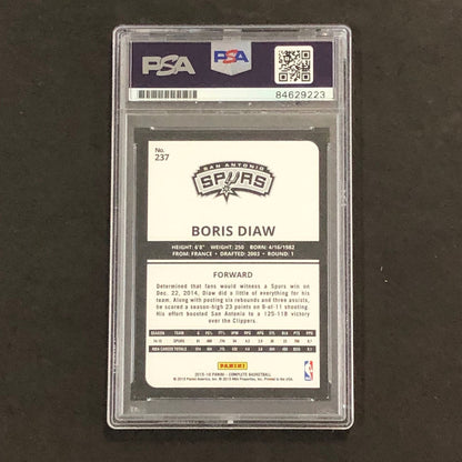 2015-16 Panini Complete #237 Boris Diaw Signed Card AUTO 10 PSA Slabbed Spurs