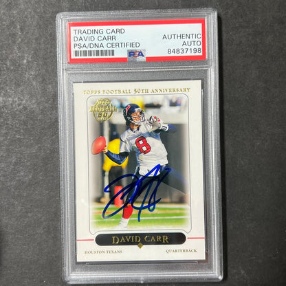 2005 Topps #55 David Carr Signed Card PSA Slabbed AUTO Texans