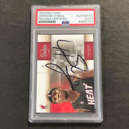 2009-10 Panini Studio #67 Jermaine O'Neal Signed Card AUTO PSA Slabbed Heat