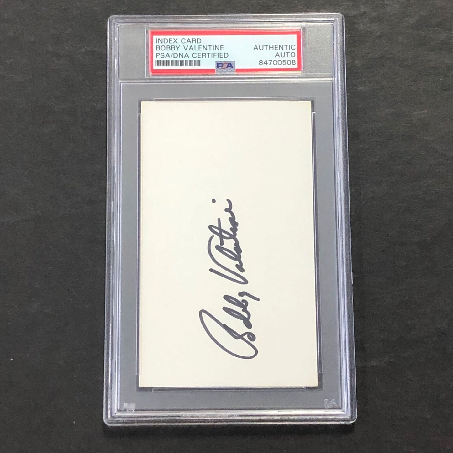 Bobby Valentine signed cut PSA/DNA slabbed Autographed Rangers