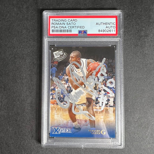2004 PressPass #G24 Romain Sato Signed Card AUTO PSA Slabbed Xavier