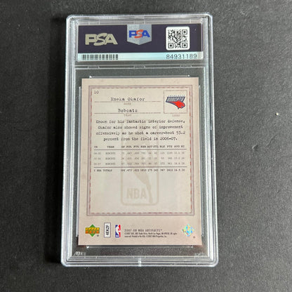 2007-08 Upper Deck Artifacts #10 Emeka Okafor Signed Card AUTO PSA Slabbed Bobca