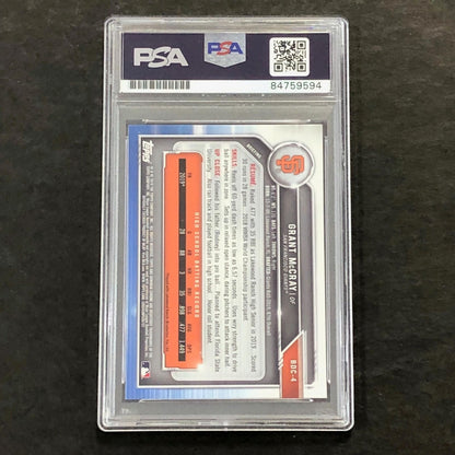 2019 Bowman #BDC-4 Grant McCray Signed Card PSA Slabbed Auto Giants