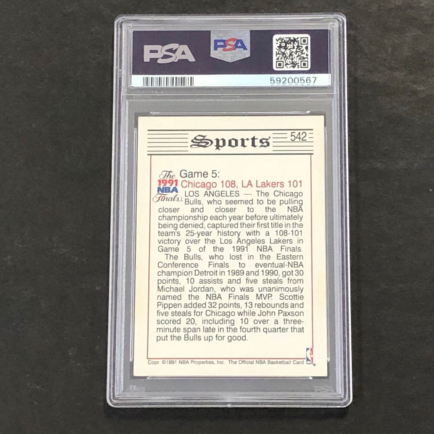 1991 Hoops Magic Johnson/ Michael Jordan #542 PSA 5 EX