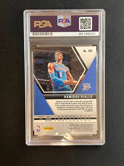2019-2020 Panini Mosaic #193 Hamidou Diallo Signed Card AUTO PSA Slabbed Thunder