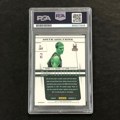 2013-14 Panini Prizm #268 Red White Blue Nate Wolters Signed Card AUTO PSA/DNA S