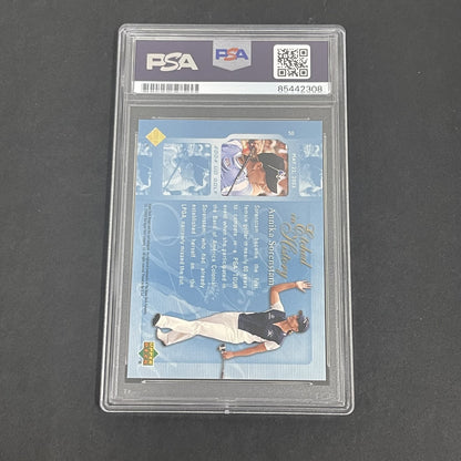 2004 Upper Deck #50 Annika Sörenstam Etched In History signed card PSA Auto 10