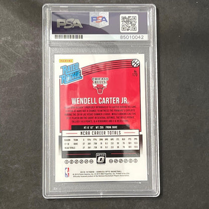 2018-19 Panini Donruss #170 Wendell Carter Jr. Signed Card AUTO PSA Slabbed RC B