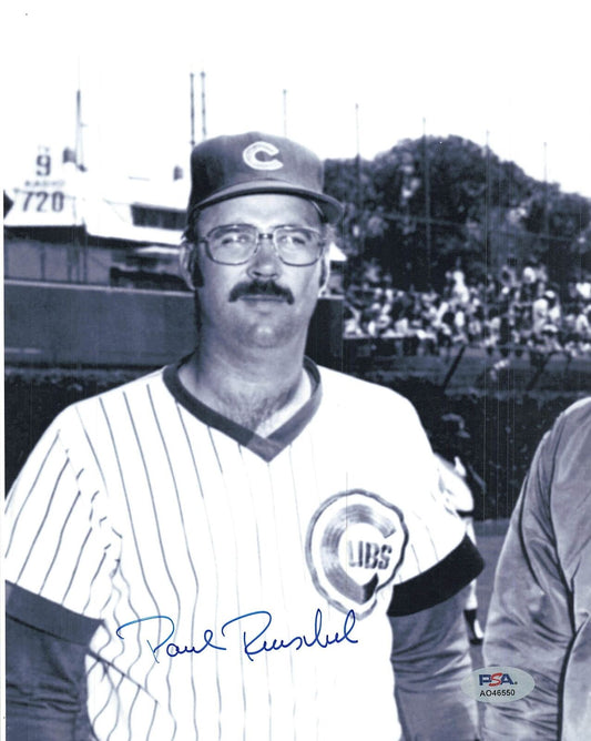 PAUL REUSCHEL signed 8x10 photo PSA/DNA Chicago Cubs Autographed