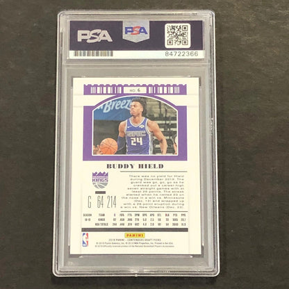 2019-20 Panini Contenders #6 Buddy Hield Signed Card AUTO PSA Slabbed Kings