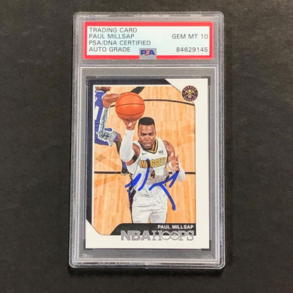 2018-19 Panini Hoops #42 PAUL MILLSAP Signed AUTO 10 PSA Slabbed